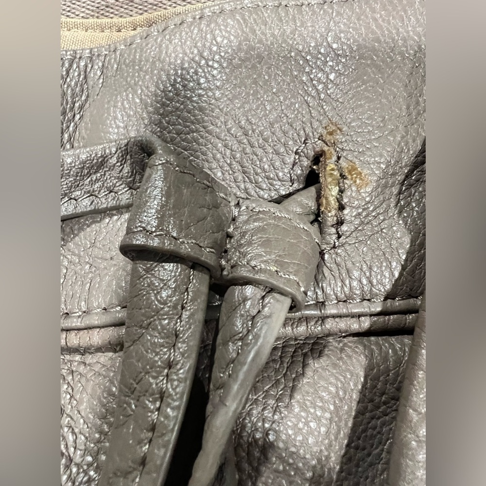 The Sak Gray/Taupe Leather Cinch Crossbody Bag - Picture 5 of 15